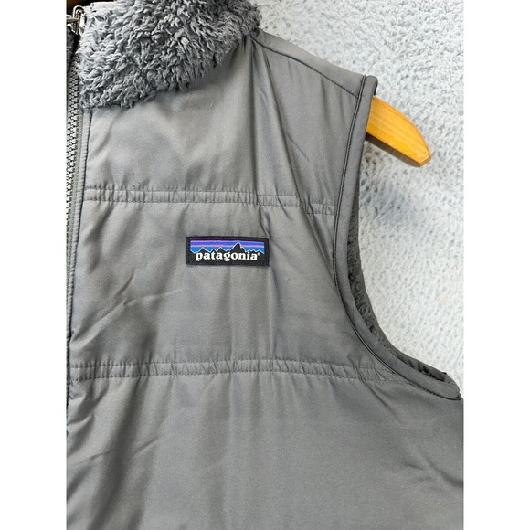 Patagonia Los Gatos Vest, Grey Reversible Full Zip Hoodie - MEDIUM - Picture 11 of 14